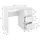 ML-Design Schreibtisch mit 3 Schubladen, 90x76x50 cm, Weiß, Schubladenfronten in Hochglanz, viel Stauraum, Arbeitstisch Bürotisch Computertisch Homeoffice
