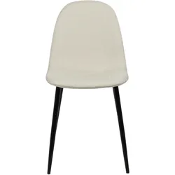 DELUKE® Esszimmerstuhl MOVI - Creme Stoff, Metall 88x44x51cm Strapazierfähiger & pflegeleichter Bezug Esszimmerstühle Stuhl Esszimmer Küchenstühle