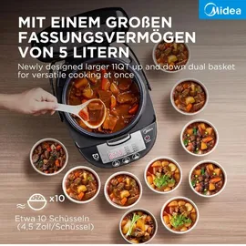 Midea Reiskocher Schwarz/Silber 5,0 l