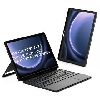 Inateck Hülle mit Tastatur für Samsung Galaxy Tab S10 Lite/S10 FE/S9 FE/S9 Schwarz