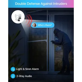 ZOSI 5MP PoE Überwachungskamera Set Außen Schwarz