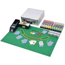 vidaXL Kombiniertes Poker/Blackjack Set mit 600 Laserchips Aluminium