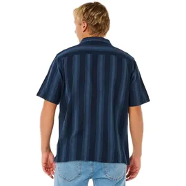 Rip Curl Kurzarmhemd gestreift Dark Navy M