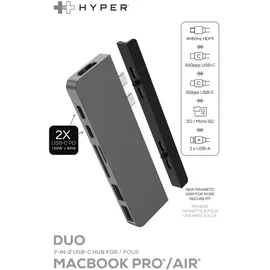 Targus Hyper Duo 7-in-2 MacBook Pro Hub, Grau