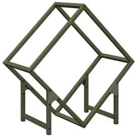 vidaXL Kaminholzregal Kaltgewalzter Stahl 50 x 25 x 50 cm Olivgrün
