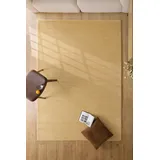 WECON HOME Teppich WECON HOME "Castello ONE", sand beige, B:200cm H:7mm L:300cm, Schurwolle, Teppiche, Teppich, Schurwolle, Kurzflor mit Hoch-Tief-Effekt, Wohnzimmer, Streifenmuster