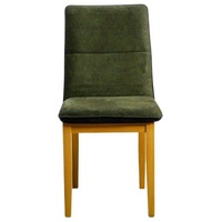 Villa Hauswerk Esszimmerstuhl Stuhl 2er Set grün Stuhlset Küchenstuhl (2er-Set), Küchenstühle aus Holz grün|schwarz