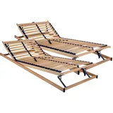 Sleeptex Lattenrostset, Holz, Metall, Kunststoff, Birke, Buche,Birke, Schichtholz, vollmassiv,Schichtholz, 180x200 cm, Made in Germany, Über- und Sondergrößen erhältlich, Federholzleisten verleimt, Federleisten mit Duokappen, Mittelgurt, individuelle Liegehärteeinstellung, verstellbar, alternative Größen erhältlich, Schlafzimmer, Lattenroste