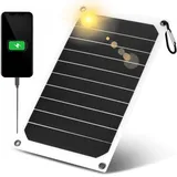 Solarpanel mit USB Anschluss, 10W Solar Ladegerät Flexible SolarPanel Handy Ladegerät, Outdoor IP64 wasserdichtes Solarpanel Mobile Power Charger 5V USB-Ausgang, für Reisen, Sport, Wandern, Camping