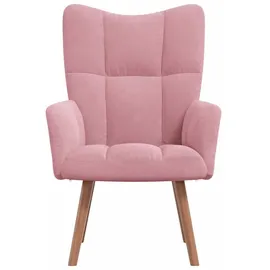 vidaXL Relaxsessel Rosa Samt