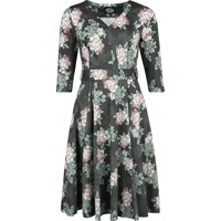 H&R London - Rockabilly Kleid knielang - XS bis 4XL - für Damen - Größe XS - multicolor - XS