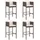 vidaXL Barhocker 4 Stk. mit Kissen 48 x 100 x 50 cm Braun