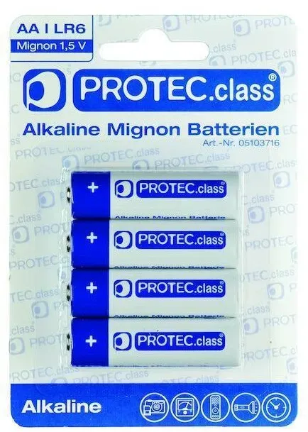PROTEC Batterie PBAT AA Mignon 4Blister MHD