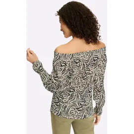 Heine Druckbluse Grau 44