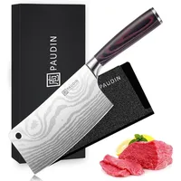 luxuskollektion Hackmesser Kochmesser 17 cm Hackbeil Küchenmesser Holzgriff