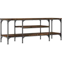 Furnicato TV-Schrank Räuchereiche 121x35x45 cm Holzwerkstoff & Eisen
