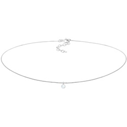 Elli Choker Mondstein Anhänger Basic Trend 925 Silber silberfarben Damen 