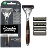Wilkinson Sword Quattro Rasierer Vintage Edition - für ein klassisches und hochwertiges Rasurerlebnis