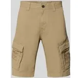 PME Legend Bermudas mit Pattentaschen und Label-Stitchings, Beige, 38