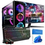 KRAFTPC Gaming PC Komplett-Set AMD Ryzen7 8700F - GeForce RTX4060 Ti 8GB - 1TB M.2  SSD - 32GB DDR5 - Win11 - 27" TFT - Tastatur/Maus - Gamer Pc
