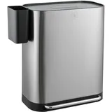 Svita MLT2X30 Mülleimer Treteimer 60l 2 Fächer mit Deckel Silber