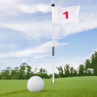 Yusheng Golf Flag Set, Putting-übungsgrünflaggenstock Loch Cup Set, Golffahne Mit Golfloch,Abnehmbares Golf-Putting Professional Golf Flagge