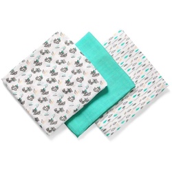 BabyOno Take Care Natural Diapers Stoffwindeln 70 x 70 cm Turquoise 3 St.