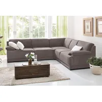 Ecksofa HOME AFFAIRE "Telos L-Form" Sofas Gr. B/H/T: 259cm x 80cm x 289cm, Microfaser PRIMABELLE, langer Schenkel links, ohne Funktion, grau mit Boxspring-Federung und in 3 Qualitäten