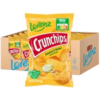 Lorenz Snack World Crunchips Cheese & Onion, 20er Pack (20 x 150 g)