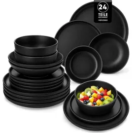 luxuskollektion Tafelservice 24-tlg. Schwarz