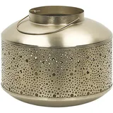 Beliani Laterne CORFU Metall 22 cm Gold