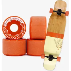 BTFL Longboard Rollen Set 65 x 45 mm - 80A - 4er Set - rot 65 MM