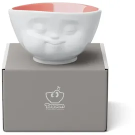 Fiftyeight PRODUCTS / Schale Mampfend (Porzellan, 500 ml, weiß/innen Pfirsich, Made in Germany)