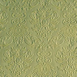 Ambiente Servietten Papier 33x33cm 3-lagig 15 Stück mit Ornamenten geprägt Einweg Hochzeitsservietten Papierservietten Hochzeit Gastronomie Lindgrün Perlmutt
