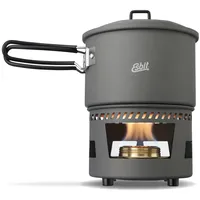 Esbit Spiritus Kochset Mini Campingkocher Topf Outdoor Kocher Set Stapelbar Alu