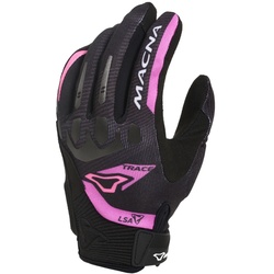Macna Trace Damen Motorrad Handschuhe, schwarz-pink, Größe S