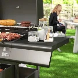Outsunny Gasgrill Grillwagen 129,5 x 56 x 110 cm Schwarz
