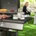 Outsunny Gasgrill Grillwagen 129,5 x 56 x 110 cm Schwarz