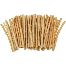 Gedrehte Kausticks - 12,5 cm Hundefutter Knochen- Kauknochen Futter 0,5 kg
