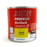 ProfiDur Buntlack - Kunstharzlack, hochglänzend RAL 1021 Rapsgelb 375 ml