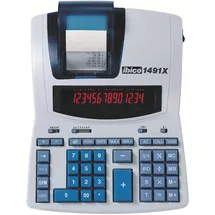 ibico® Ibico Tischrechner druckend 1491X weiß/blau