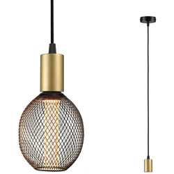 Paulmann Pendelleuchte Ravi IP44 E27 max. 60W Schwarz matt#Gold 71134