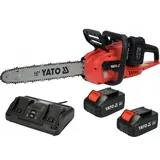 Yato Akku Kettensäge 16" / 40 cm 36V inkl. 2 x Akku + Ladegerät