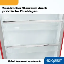 GGV Exquisit RKS120-V-H-160E Retro-Kühlschrank (122 l, 895 mm hoch, Rot)