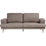 Beliani Couch Stoff 3-Sitzer Braun
