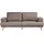 Beliani Couch Stoff 3-Sitzer Braun