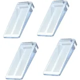 Türstopper, Yosemy 4 Stück Gummi Türkeil Rutschfest Höhenverstellbar Fensterstopper Keil, Ungiftig Kein Unangenehmer Geruch,Verwendet auf Badezimmer, Balkontür, Kinderzimmer(Transparent)