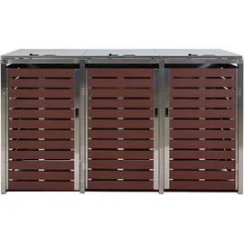 MCW Mülltonnenverkleidung K14 200 x 120 x 85 cm walnuss