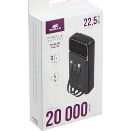 RivaCase® Rivacase VA2221, Externer Akku Lithium Polymer 20000 mAh, Schwarz