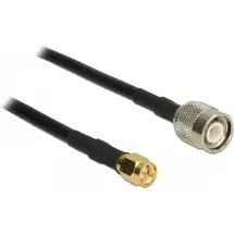 DeLock WLAN-Antennen Anschlusskabel [1x TNC-Stecker - 1x SMA-Stecker] 5m Schwarz